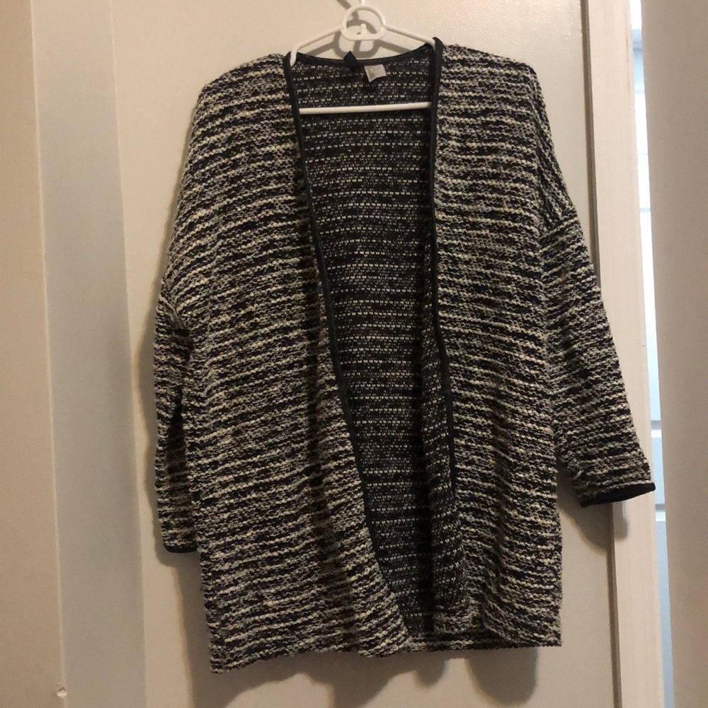 H&M open front tweed cardigan